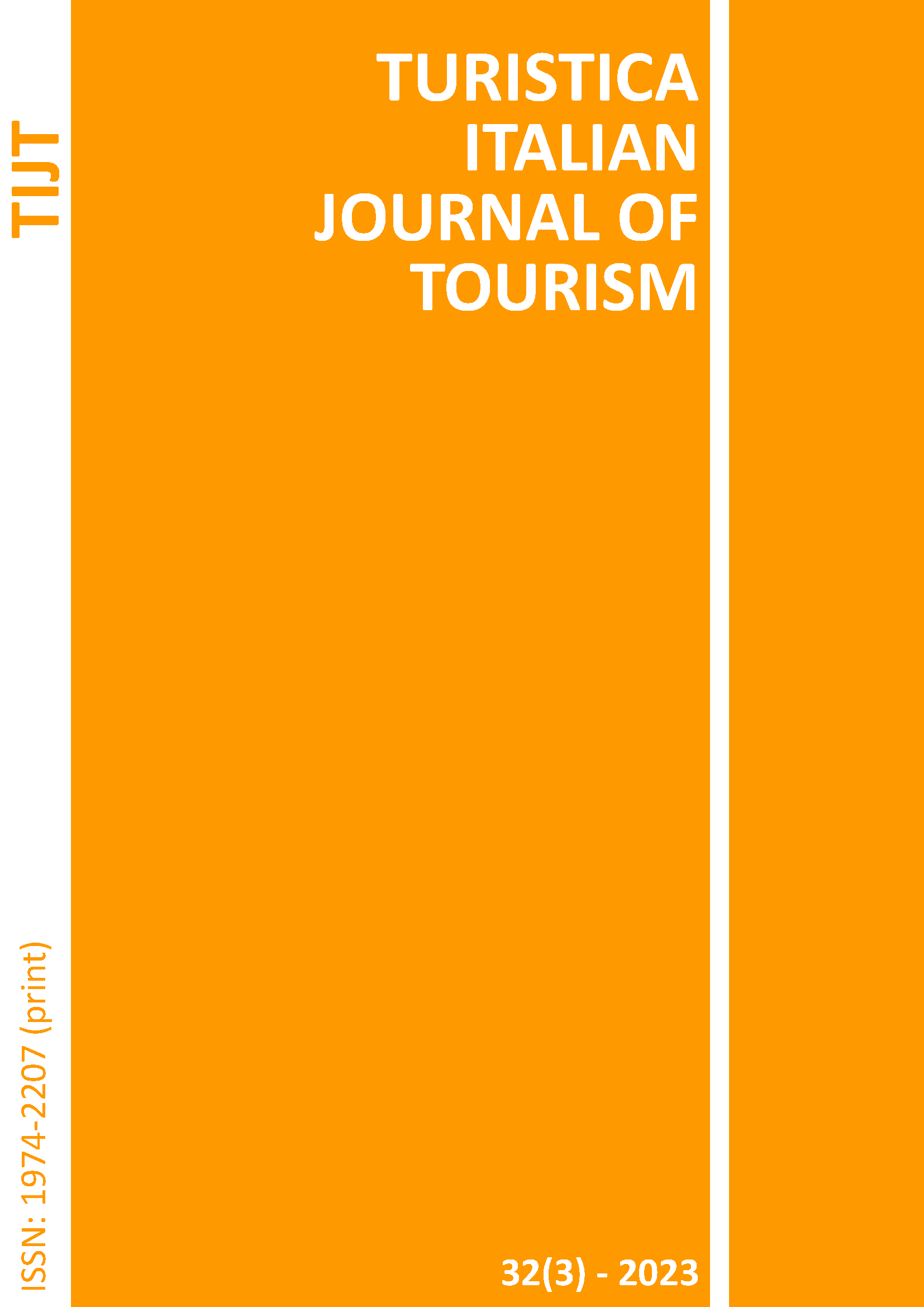 					View Vol. 32 No. 3 (2023): TURISTICA - ITALIAN JOURNAL OF TOURISM. VOLUME 32, ISSUE 3
				